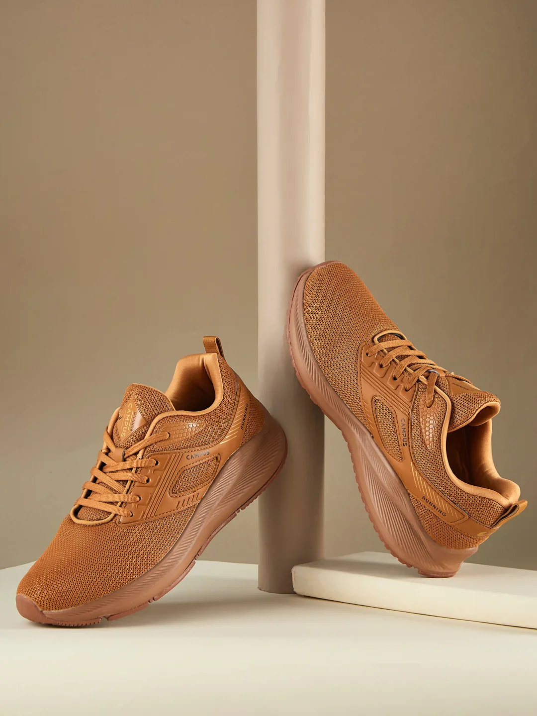 DAVIS Yellow Men's Running Shoes