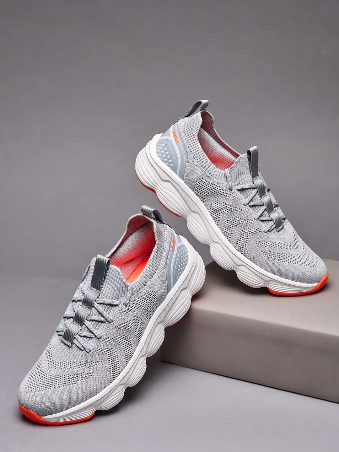 FALKO Grey Men's Walking Shoes