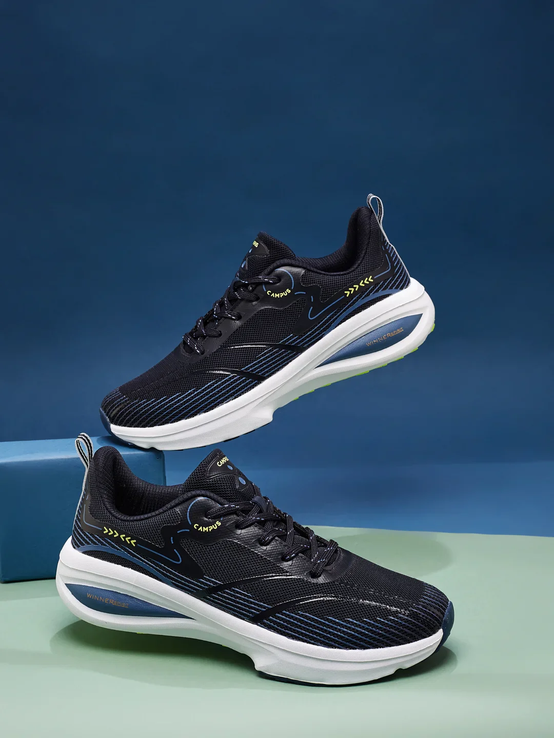 GLITCH Navy Men's Running Shoes