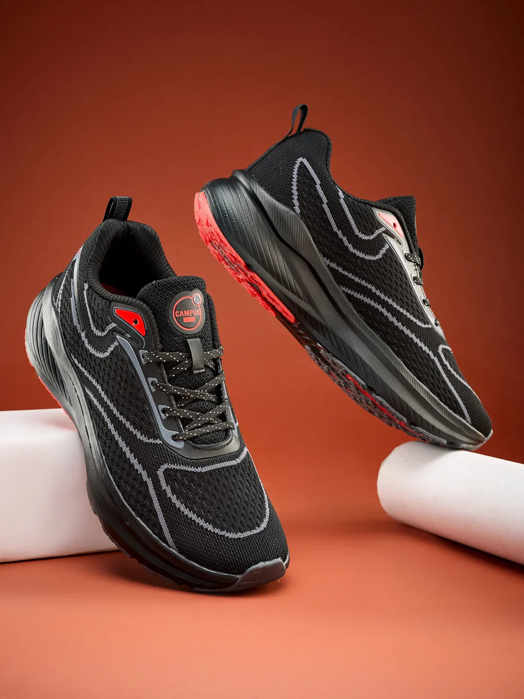 KRIVO Black Men's Running Shoes