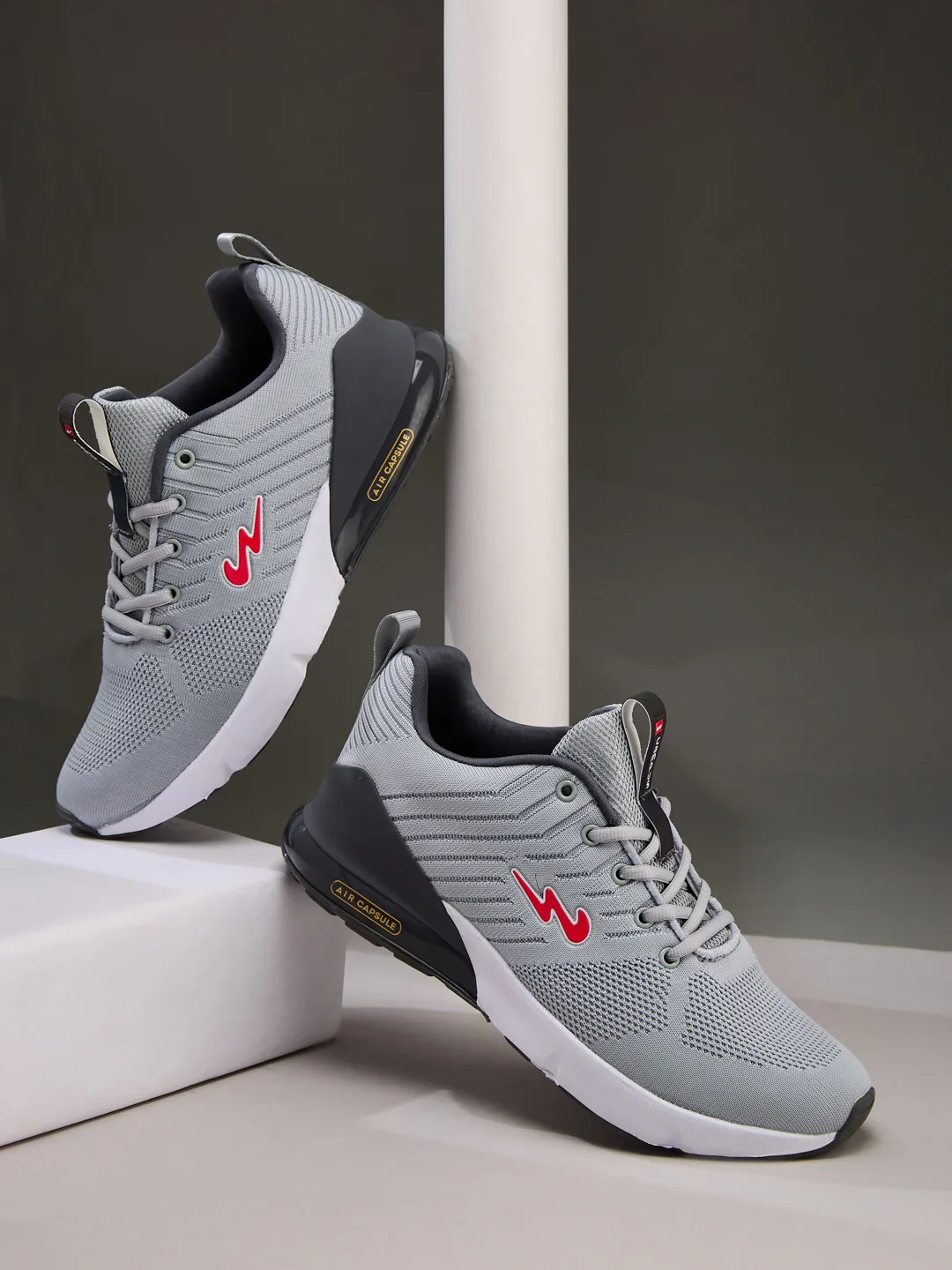MIKE N Grey Men's Running Shoes