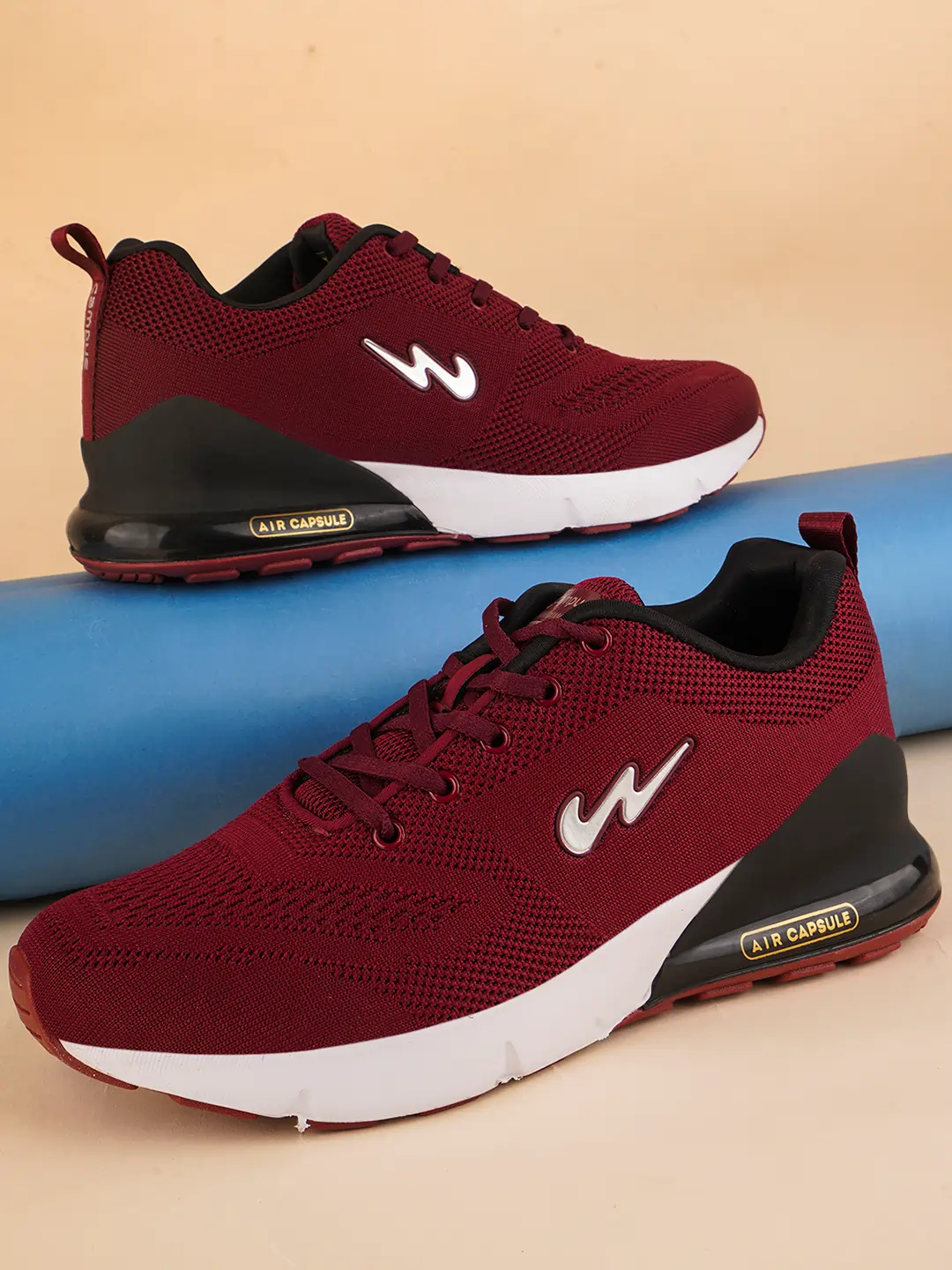 NORTH PLUS Burgundy Men's Running Shoes - Image 5