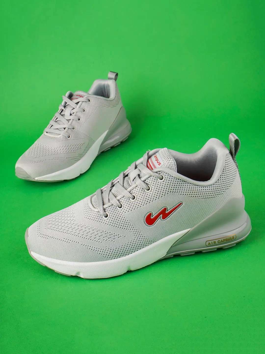 NORTH PLUS Grey Men's Running Shoes - Image 6