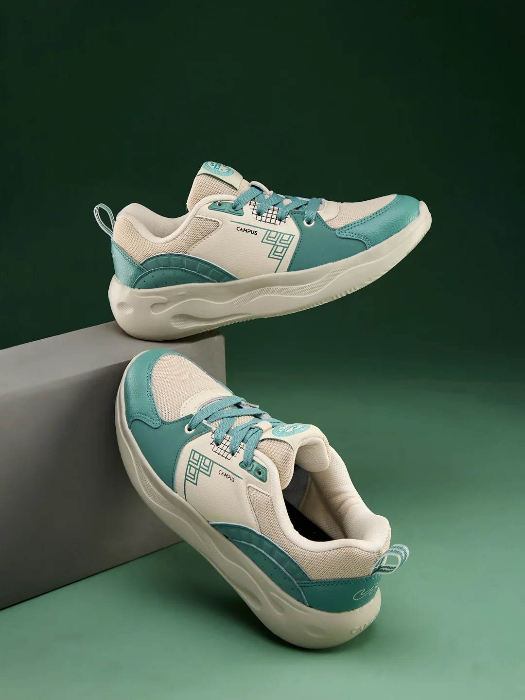 PLATO Green Men's Sneakers