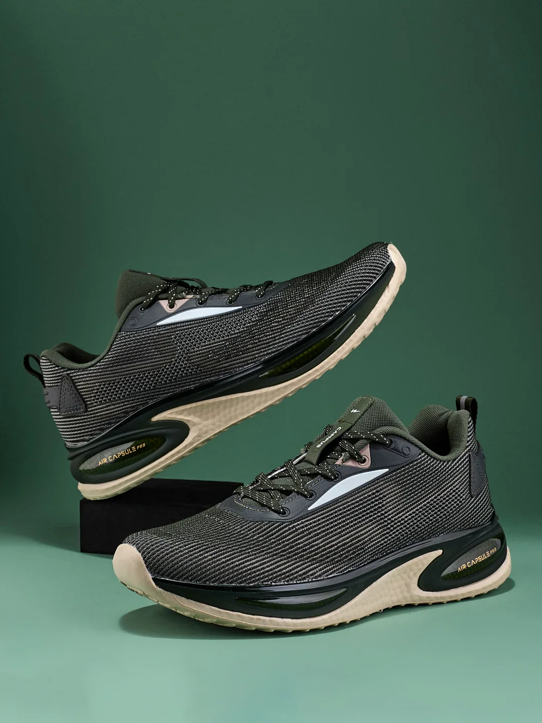PREXTON Olive Men's Running Shoes