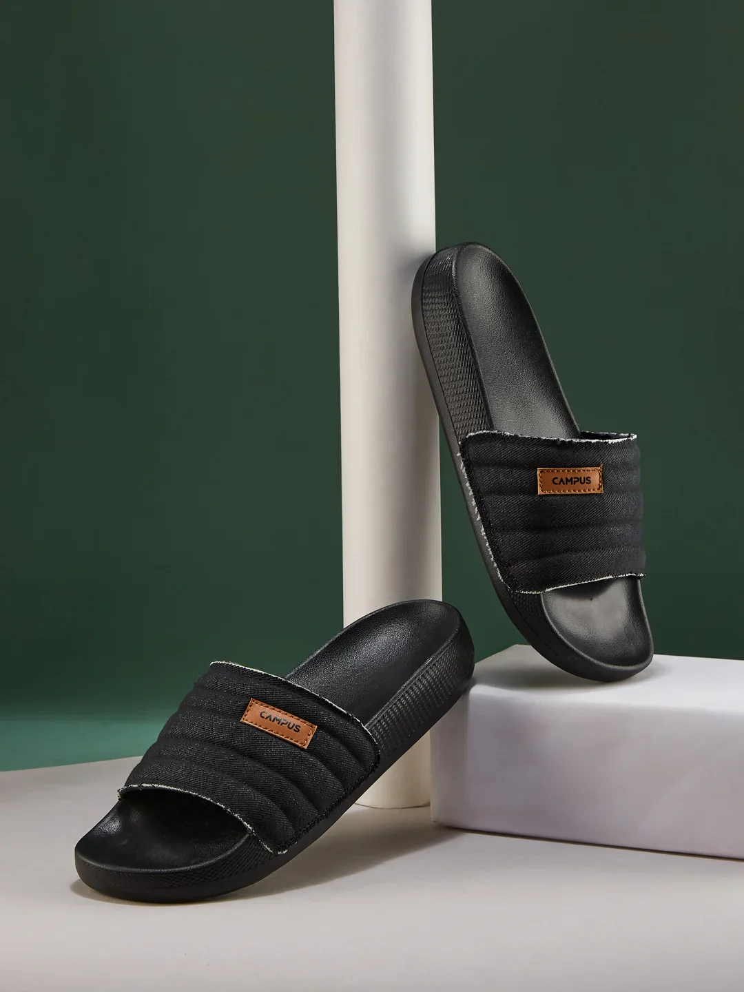 SL-473 Black Men's Slides