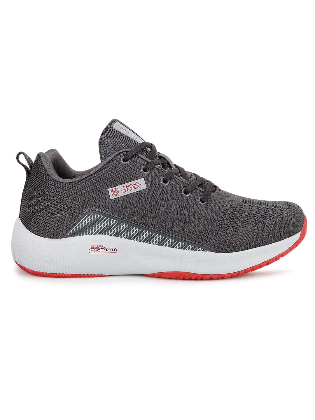 TOLL Grey Men's Running Shoes