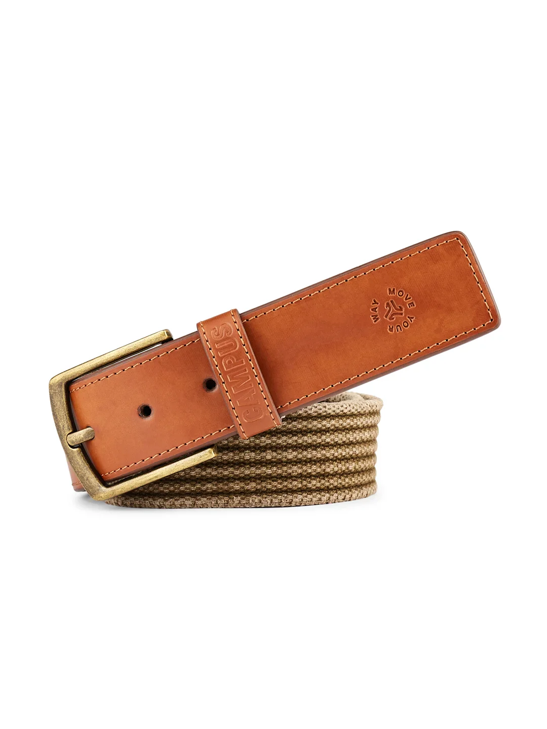 Web Braided Tan Unisex Belt - Image 4